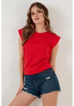 LELA Crew Neck - T-Shirt Basic - Red -LELA 0498d3572dce4f0a9db5be00822636a7