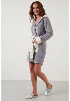 LELA Regular Fit - Badjas - Grey -LELA 05954dcbc3024278b52c5e67500a9b99