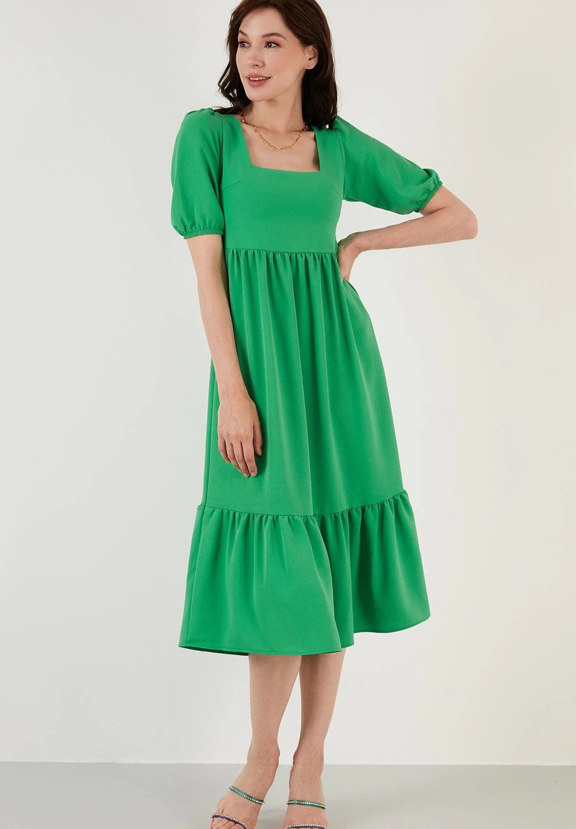 LELA Regular Fit - Jurk - Green 2 LELA Regular Fit - Jurk - Green - Afbeelding 2