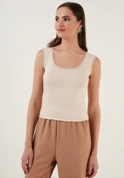 LELA Slim Fit - Top - Stone Colored -LELA 0ab08f55cf584979ad7fae06d7644bc9