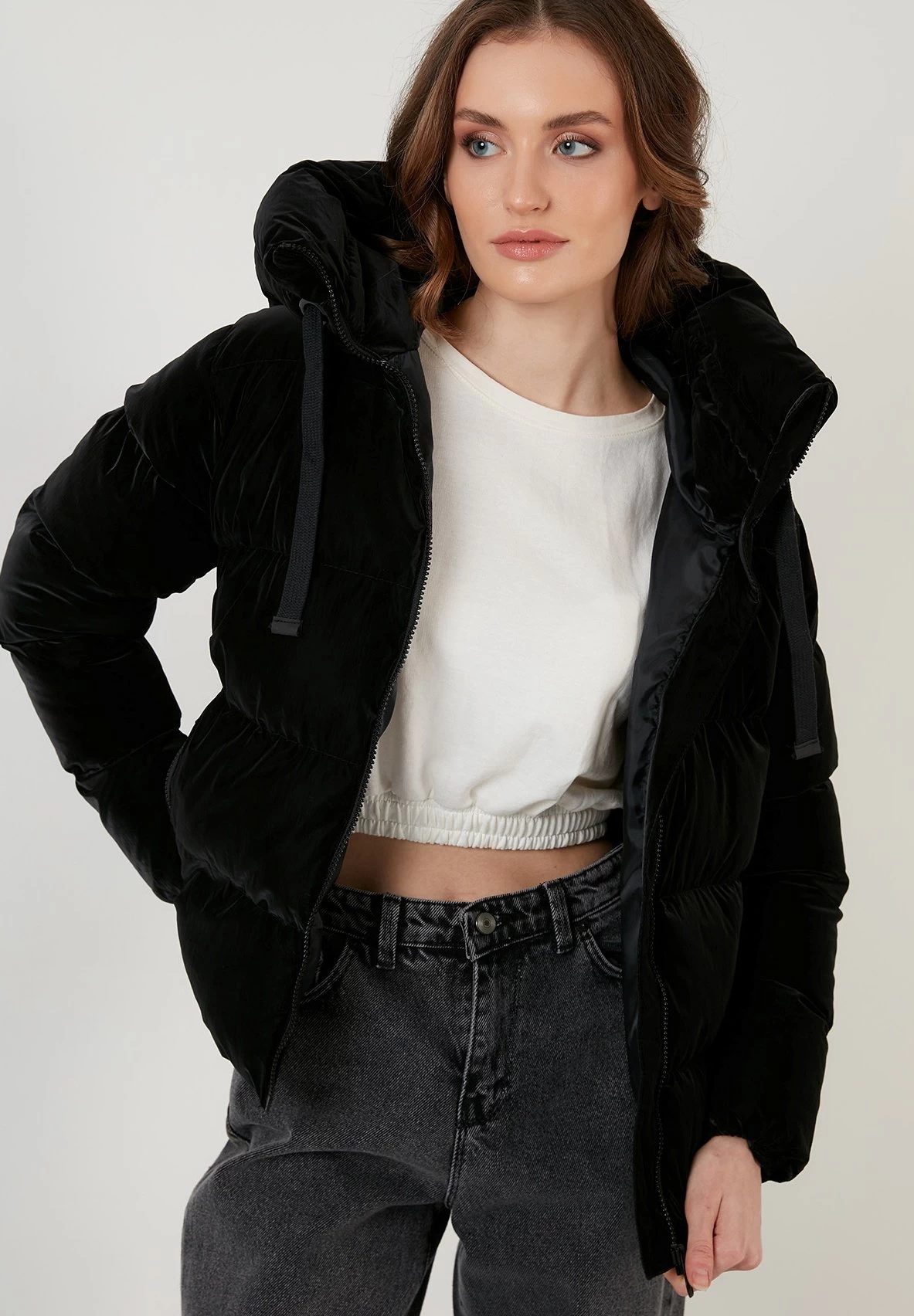 Lela Hooded Puffer Flame - Winterjas - Black 6 Lela Hooded Puffer Flame - Winterjas - Black - Afbeelding 6