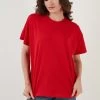 LELA Crew Neck- T-Shirt Basic - Red