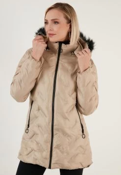 LELA Slim Fit - Winterjas - Stone -LELA 0b8d4601539a413bb092f1da313ff674