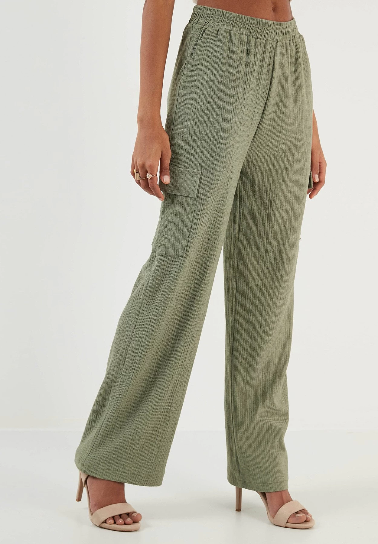 LELA Regular Fit - Cargobroek - Khaki 5 LELA Regular Fit - Cargobroek - Khaki - Afbeelding 5