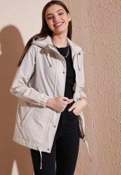 LELA Regular Fit - Parka - Stone -LELA 0e56db1111154010a7bbf82ce7f7ab60