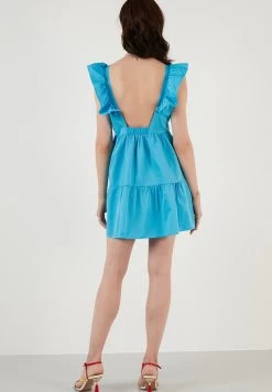 LELA Regular Fit - Jurk - Turquoise -LELA 0e6d3d5f3c2e402cb4f2cdd35f6ab65e