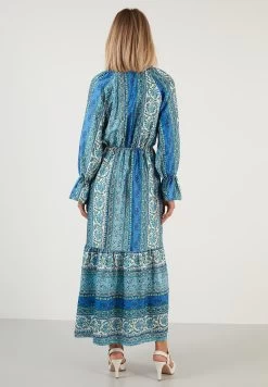 LELA Regular Fit - Maxi-Jurk - Blue -LELA 1010589db4234ea7b029660e12f879b5