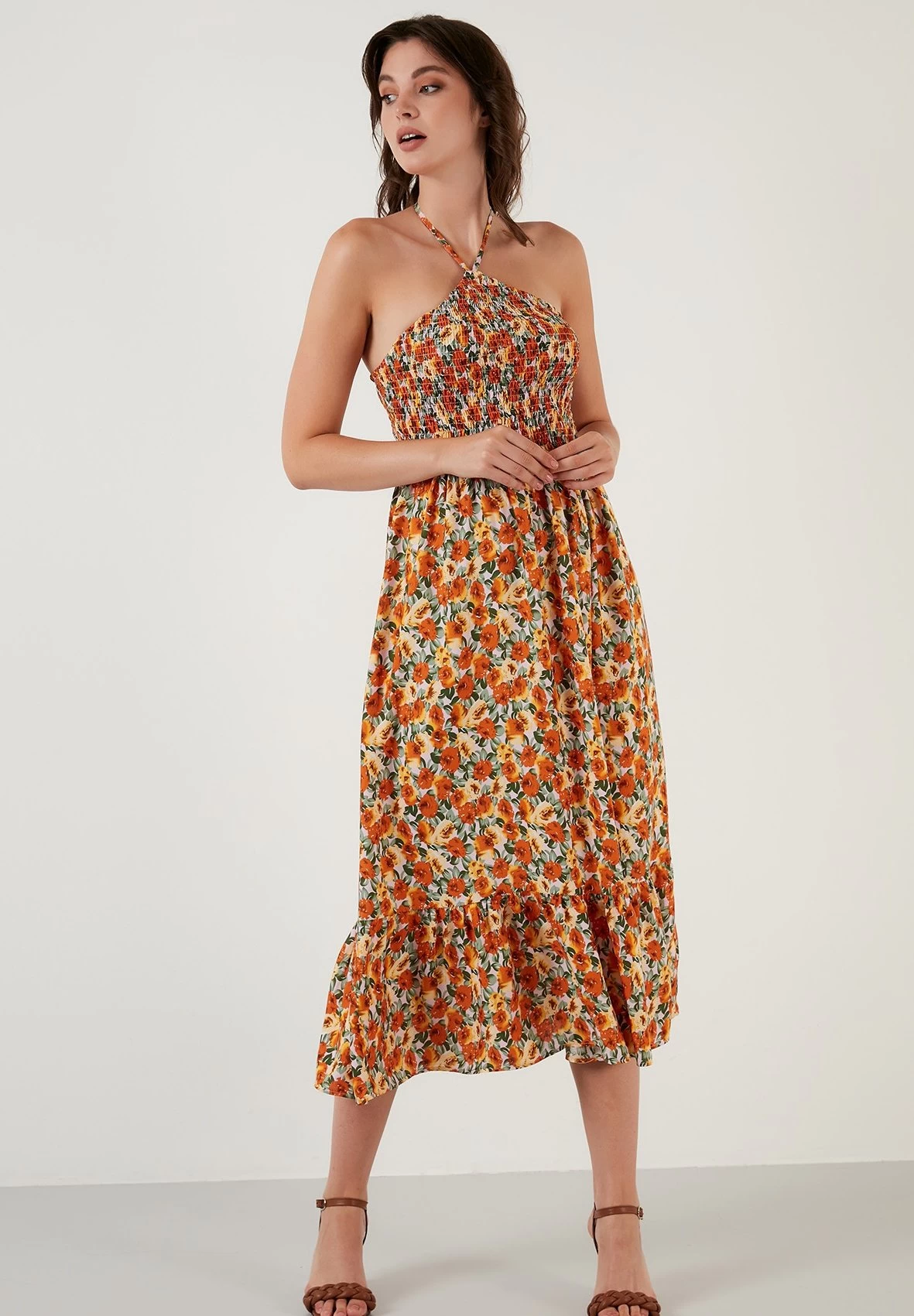 LELA Regular Fit - Jurk - Orange/Yellow 1 LELA Regular Fit - Jurk - Orange/Yellow