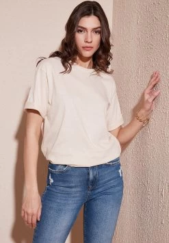 LELA Loose Fit - T-Shirt Basic - Stone 11 LELA Loose Fit - T-Shirt Basic - Stone -LELA 118e2cd2f6244bbe9d0231ea2270b376