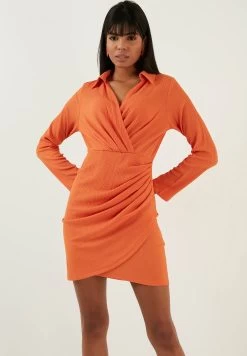LELA Slim Fit - Etui-Jurk - Orange -LELA 13c26e77c8104015866390d4a99f90b7