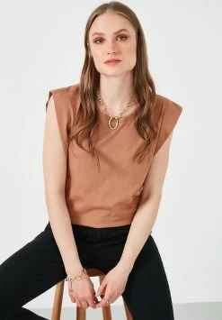 LELA Crew Neck - T-Shirt Basic - Snuff Coloured -LELA 1406189874054cfab154158d1f7506db