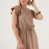 LELA Regular Fit - Jurk - Light Brown