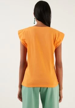 LELA Crew Neck - T-Shirt Basic - Orange -LELA 18aae61dfdbd46dfb66fffc47727ce5e