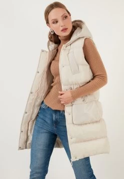 LELA Regular Fit - Bodywarmer - Stone -LELA 1900b137e75b458c91b94a2c6b1d5c98