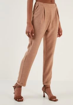 LELA Slim Fit - Broek - Camel -LELA 19afe06a73ce4334bceced8254c014cb