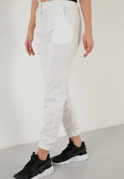 LELA Slim Fit - Trainingsbroek - Ecru -LELA 1b8b93ac1d984476bd6d2f689c9ec33f