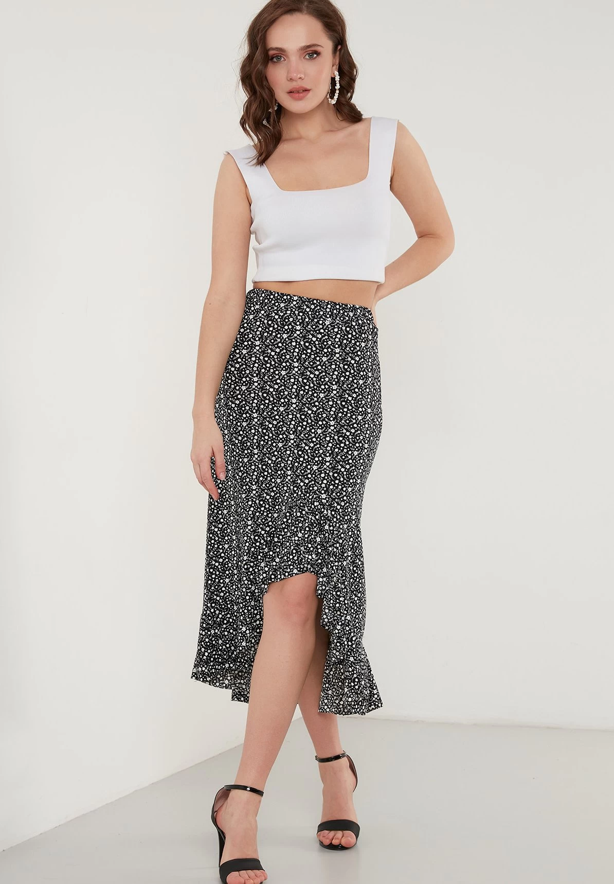 LELA Midi - A-Lijn Rok - Black 2 LELA Midi - A-Lijn Rok - Black - Afbeelding 2