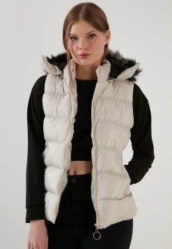 LELA Slim Fit - Bodywarmer - Stone Colored -LELA 1fd5d5575bbb41c7946145ef98d81100