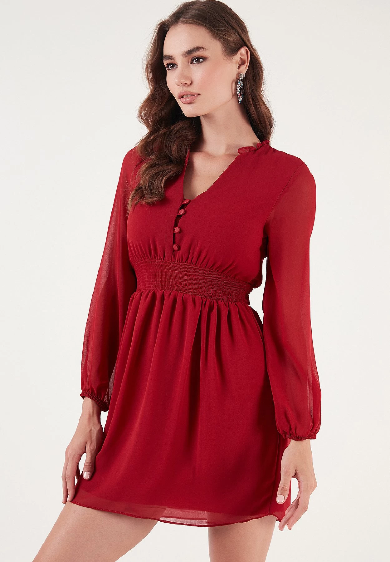 LELA Regular Fit - Jurk - Red 4 LELA Regular Fit - Jurk - Red - Afbeelding 4