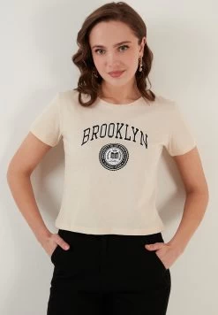 LELA T-Shirt Print - Stone