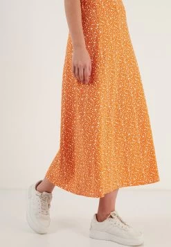 LELA A-Lijn Rok - Orange -LELA 23559275ce02432c99c419a1e39fd325