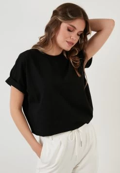 LELA Crew Neck- T-Shirt Basic - Black -LELA 235c75303c6b4ecabac8557559e79f4b