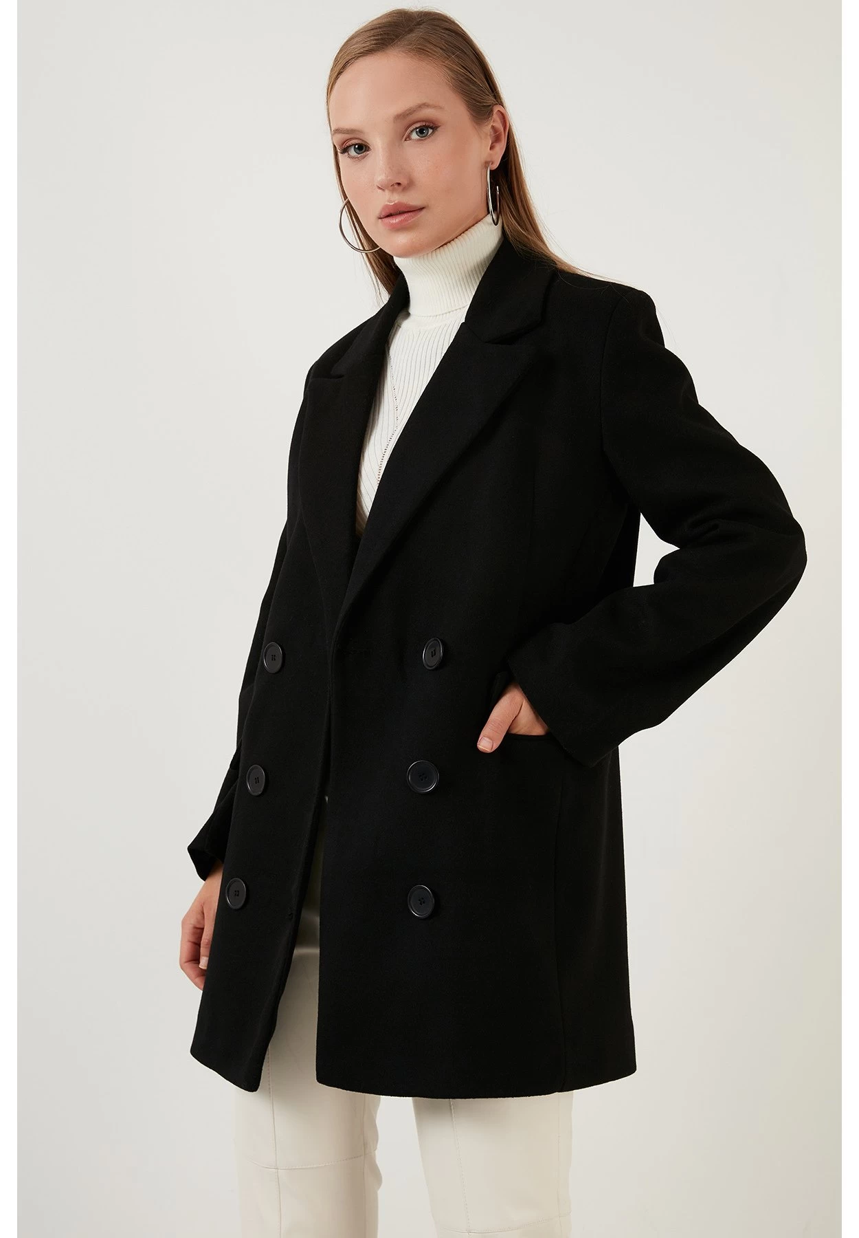 LELA Halflange Jas - Black 6 LELA Halflange Jas - Black - Afbeelding 6