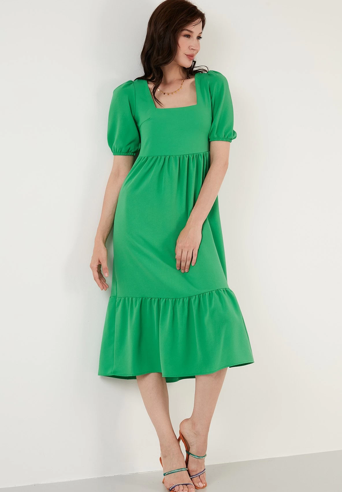 LELA Regular Fit - Jurk - Green 4 LELA Regular Fit - Jurk - Green - Afbeelding 4