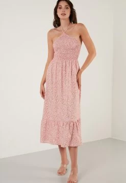 LELA Regular Fit - Jurk - Pink -LELA 289b6e2740c84fc79e423d0fad6ff119