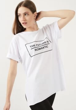 LELA Oversized - T-Shirt Print - White -LELA 29803352a86a4a11b386264a72bc7f03