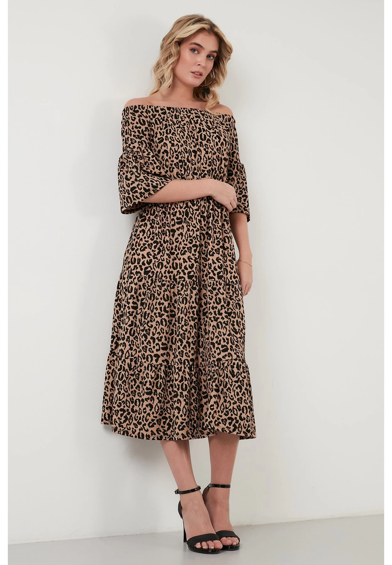 LELA Slim Fit - Jurk - Leopard 3 LELA Slim Fit - Jurk - Leopard - Afbeelding 3