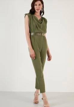 LELA Slim Fit - Jumpsuit - Light Khaki -LELA 2cb50d7ad5ee4fa6a7f2983dd427058e