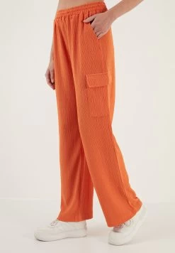 LELA Regular Fit - Cargobroek - Orange -LELA 2ec2a387a833485f9fd831fca3051cbe