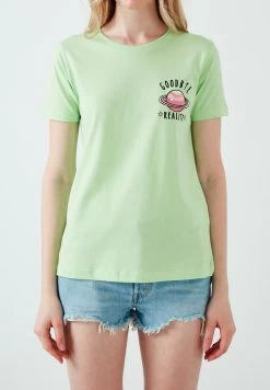 LELA Regular Fit- T-Shirt Print - Green -LELA 3866d28c84264f588f8bf3178c73fd90