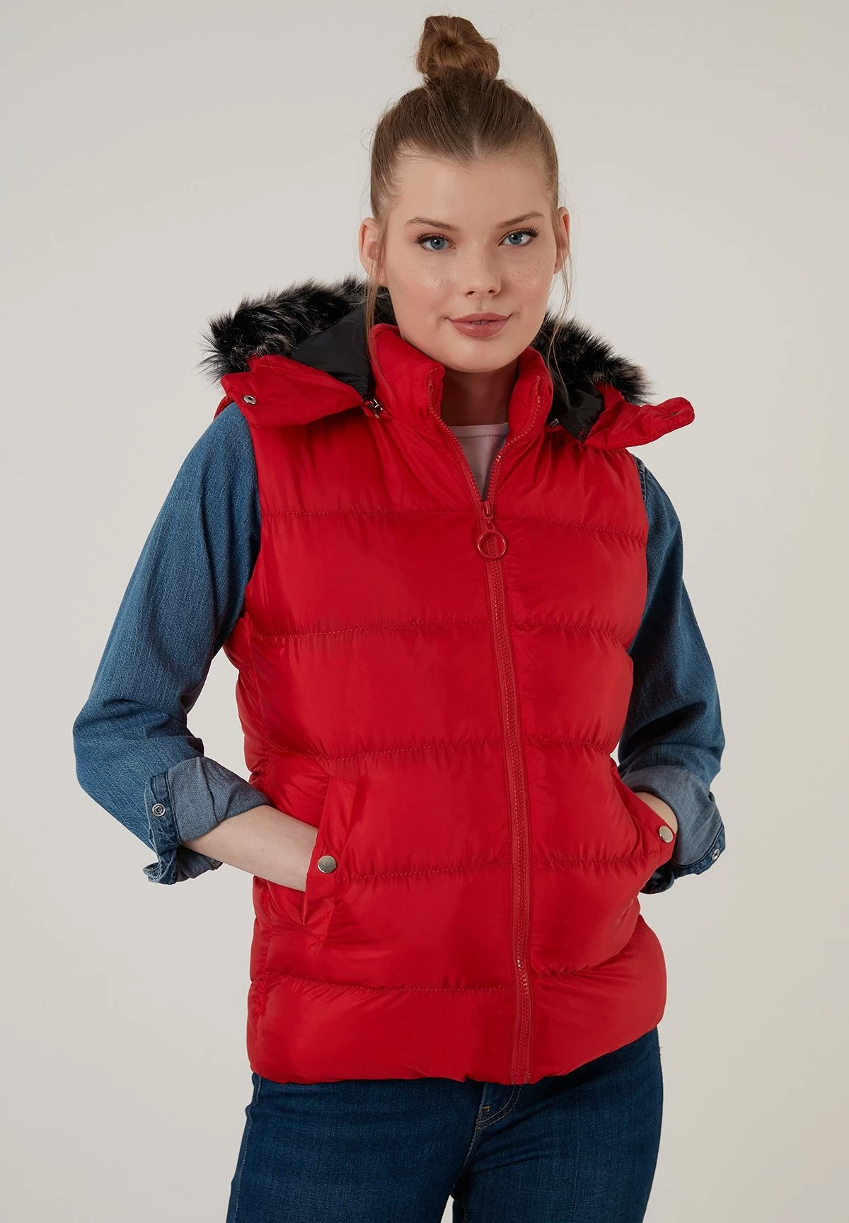 LELA Slim Fit - Bodywarmer - Red 6 LELA Slim Fit - Bodywarmer - Red - Afbeelding 6