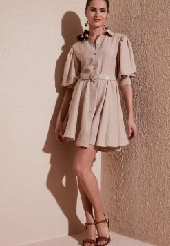 LELA Regular Fit - Blousejurk - Stone -LELA 3a91fb2c54ff479b90bc25609ad14e29