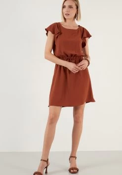 LELA Regular Fit - Jurk - Brick Red -LELA 3ab5f277753247d9931e5450672394f8