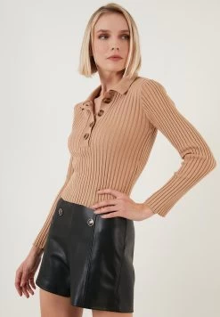 LELA Poloshirt - Camel -LELA 3ae503aa41a0465ea2546e75ea95802d