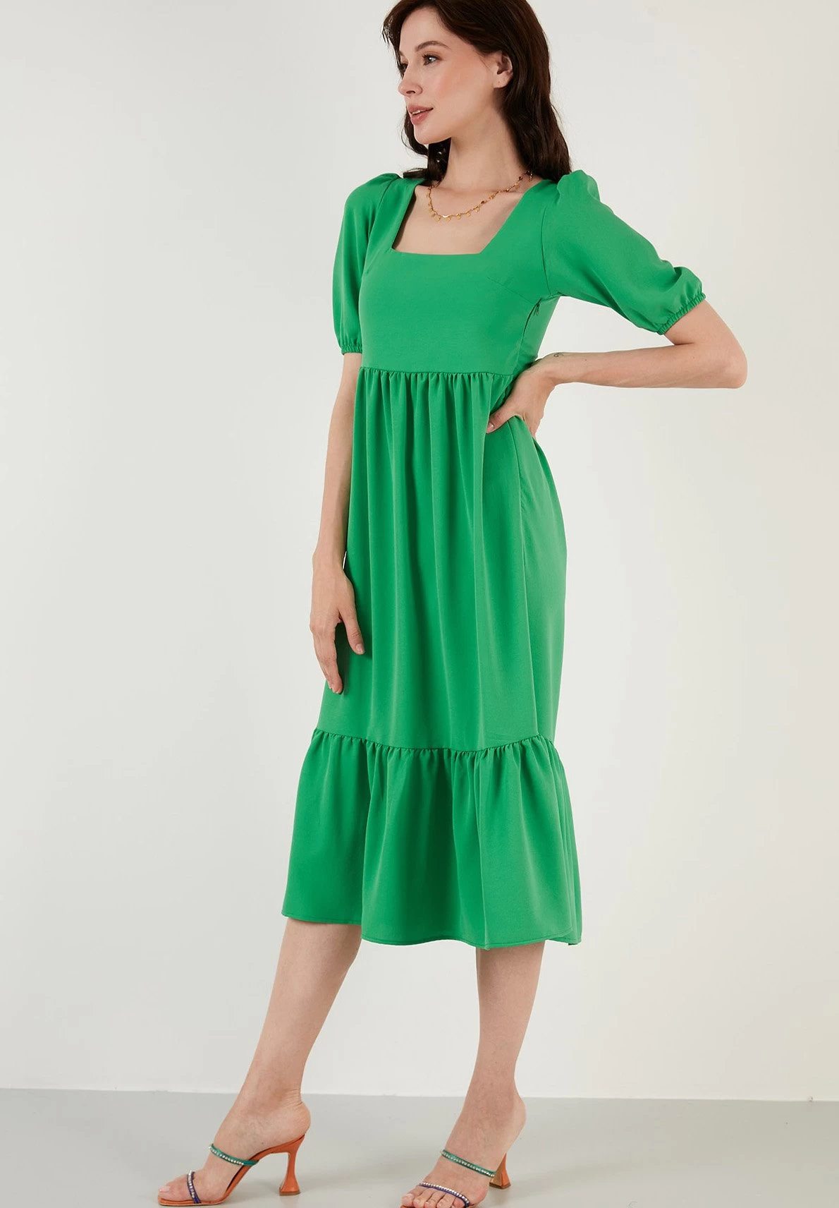 LELA Regular Fit - Jurk - Green 5 LELA Regular Fit - Jurk - Green - Afbeelding 5