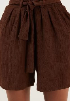 LELA Regular Fit - Shorts - Brown -LELA 3d490d8adef840bba66472a6eb2574b0