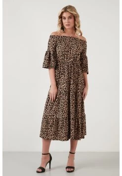 LELA Slim Fit - Jurk - Leopard