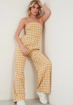 LELA Slim Fit - Jumpsuit - Mustard Color -LELA 3ecb24d9cb264230ac99114048aaf9be