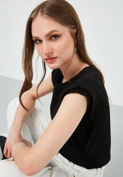 LELA Crew Neck - T-Shirt Basic - Black -LELA 3f652c9b8d144be19aad6da8207064ba