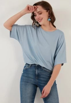 LELA Loose Fit - Blouse - Baby Blue -LELA 43b3e1bda2fa4d3d8b99d3e3e8be66d6