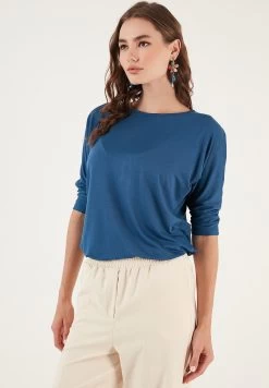 LELA Crew Neck- Longsleeve - Indigo -LELA 4877e08d911f4850b5bcd86d8f5241e3