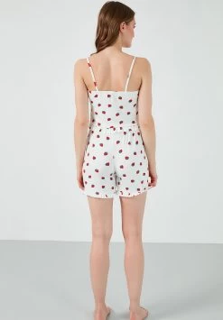 LELA Pyjama - Ecru-Red -LELA 4ca0129be651437498425e88983cce70