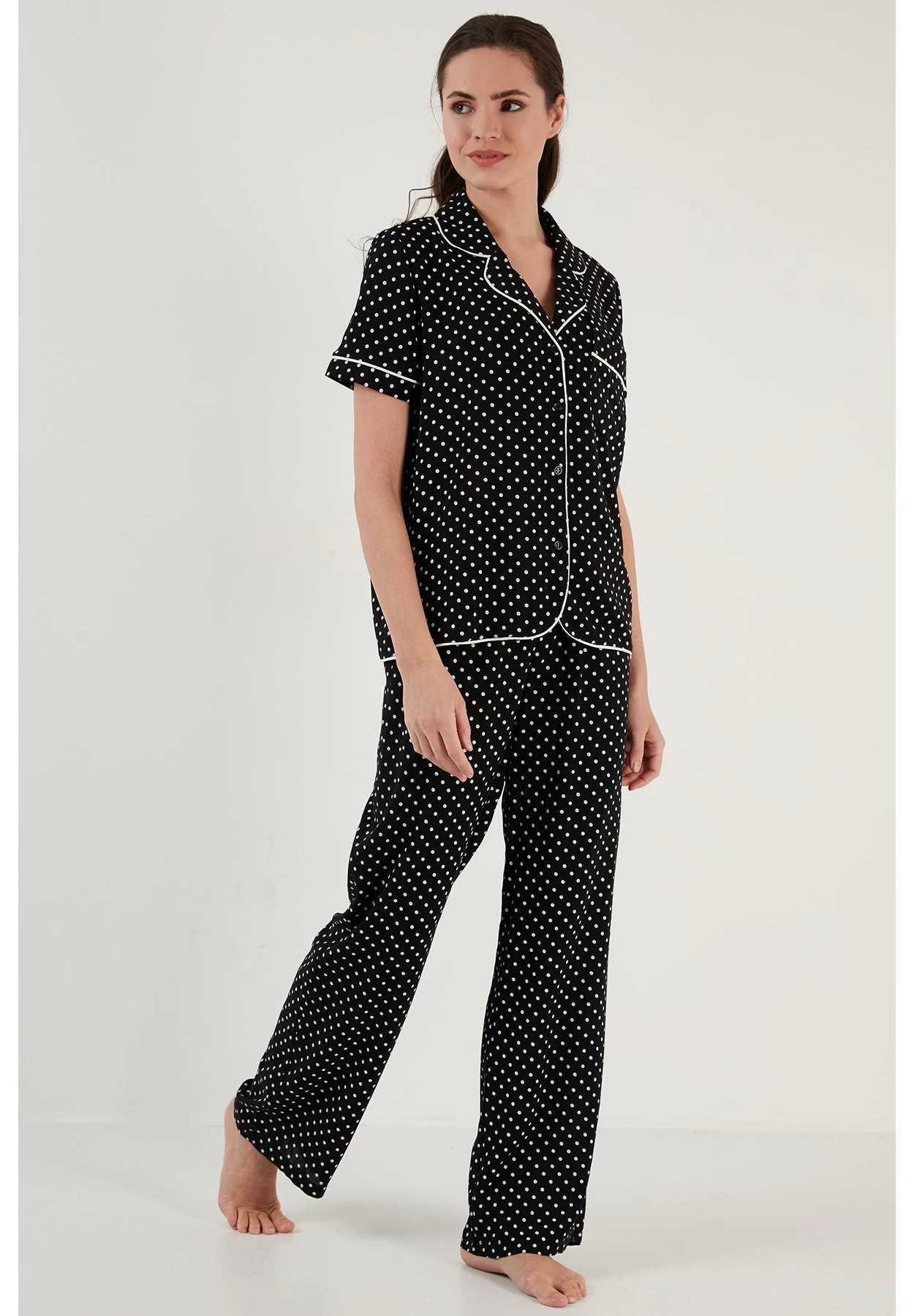 LELA Regular Fit Set - Pyjama - Black 2 LELA Regular Fit Set - Pyjama - Black - Afbeelding 2