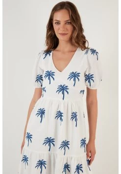 LELA Regular Fit - Maxi-Jurk - Ecru -LELA 4ff2c5205a51427fab905fb9f621136c