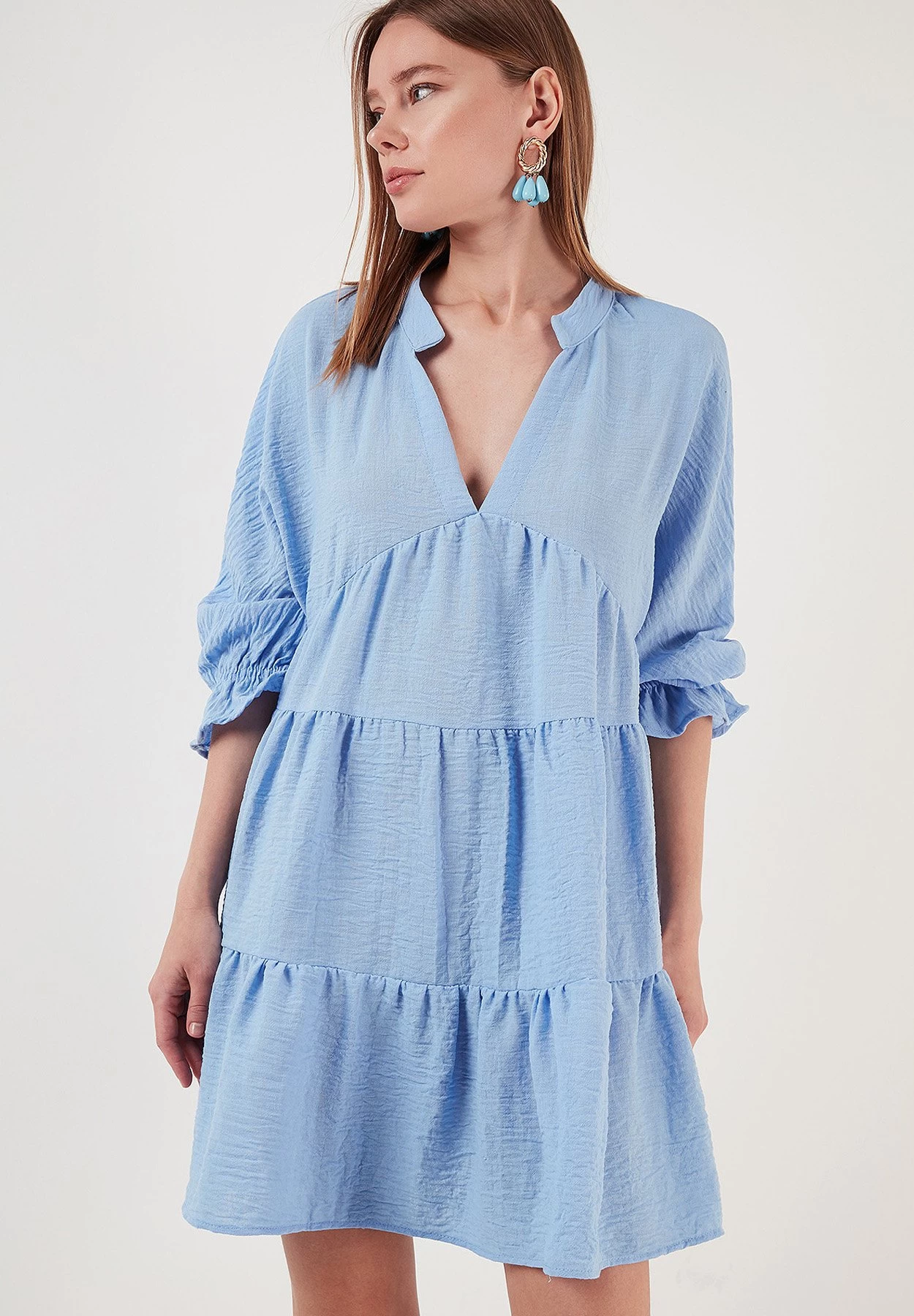 LELA Regular Fit - Jurk - Blue 1 LELA Regular Fit - Jurk - Blue