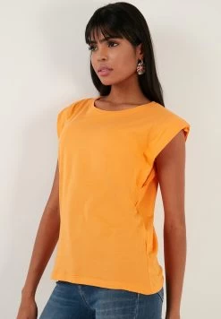 LELA Crew Neck - T-Shirt Basic - Orange -LELA 50af2ab37f464eccb9374e600f734b6d